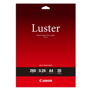 Canon Φωτογραφικό Χαρτί Pro Luster A4 Semi Glossy 260g/m² 20 Φύλλα (6211B006) (CAN-LU101A4)