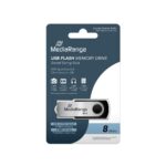 MediaRange USB 2.0 Flash Drive 8GB (Black/Silver) (MR908)