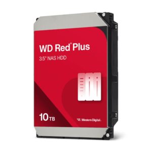 Western Digital Red Plus 10TB HDD 3.5" SATA III 7200rpm 512MB Cache NAS (WD100EFGX)