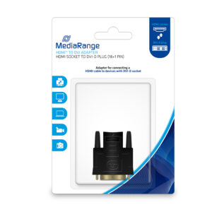 MediaRange HDMI to DVI adapter, gold-plated, HDMI socket/DVI-D plug (18+1 Pin), black (MRCS170)