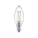 Philips E14 LED Warm White Filament Candle Bulb 2W (25W) (LPH02435) (PHILPH02435)