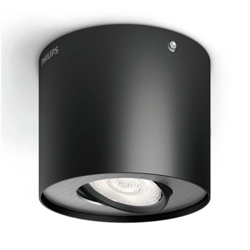 Philips Φωτιστικό Οροφής Σποτ myLiving Phase 2700K 500lm 4.5W Black (PHI533003016)