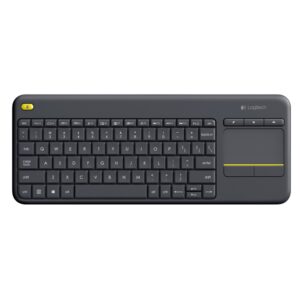 Logitech K400 Plus Ασύρματο Πληκτρολόγιο με Touchpad Αγγλικό US Black (920-007145) (LOGK400)